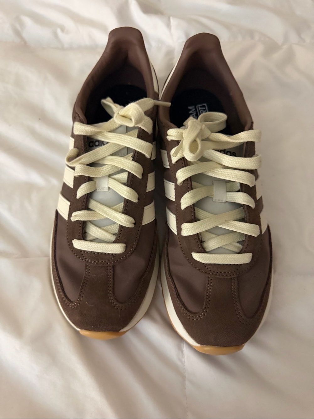 adidas Brown and Cream Retro Style Trainers